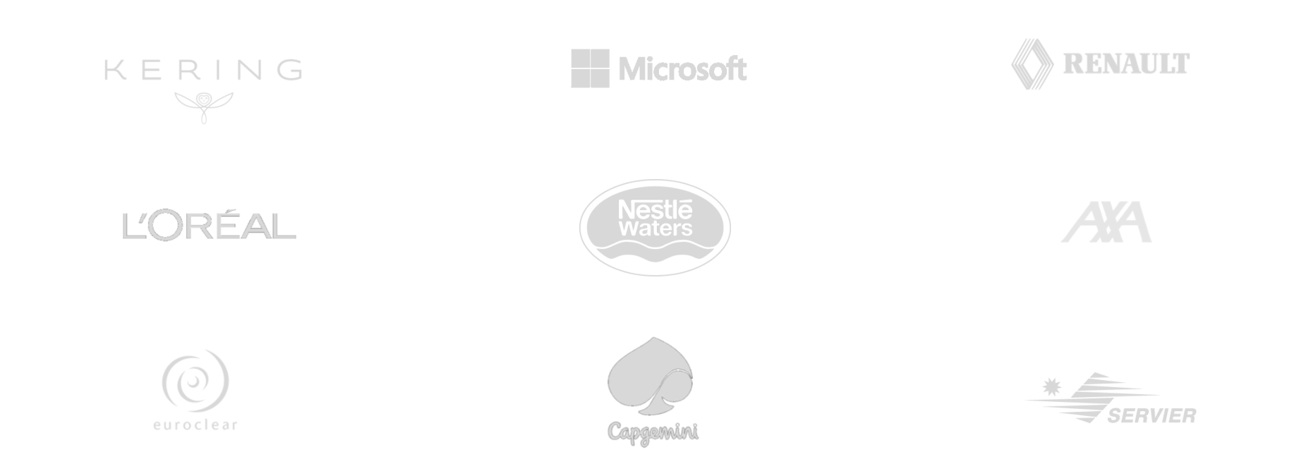 Logos des entreprises pour lesquelles Alex Turr a animé des soirées dansantes.